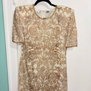 Vintage Laurence Kazar Beaded Dress PL